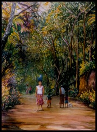 a painting by Dante (a stroll in Bali)